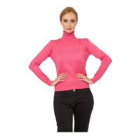 Balıkçı Yaka Triko - Fuşya